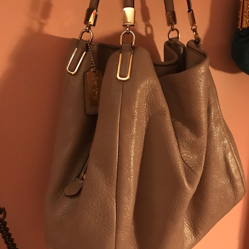 Coach purse 12” tall by 10-12” wide